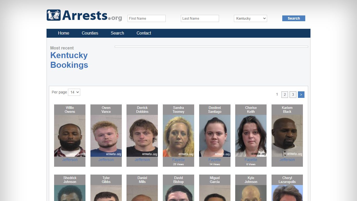 Kentucky Arrests and Inmate Search